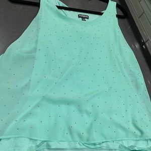 Sea Green Embellished Tank
